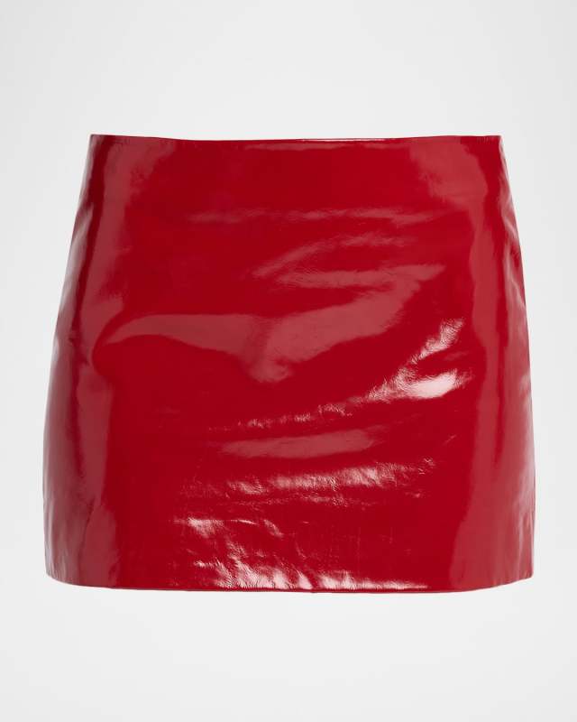 Patent Leather Mini Skirt
